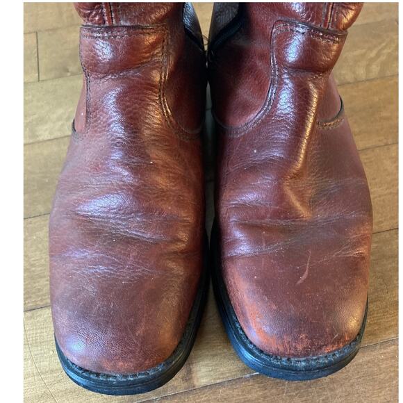 Vintage Dexter Brown Cognac Distressed Fleece-Lined Boot Men's size 9 - Picture 10 of 12